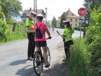 O víkendu se krajští policisté zaměřili na cyklisty