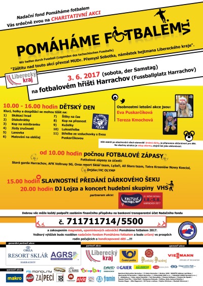 Akce Pomáháme fotbalem proběhne v Harrachově pošesté