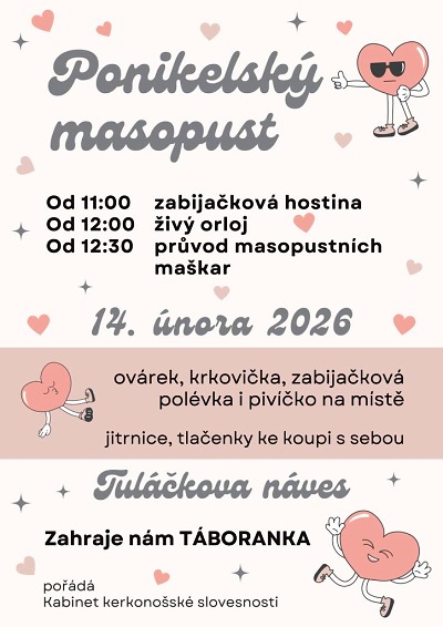Ponikelskej Masopust 2026 aneb Láska všem sviním sjeta