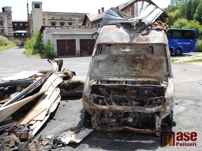 FOTO: V bývalé Koloře hořelo v garážích, škoda se odhaduje na milion