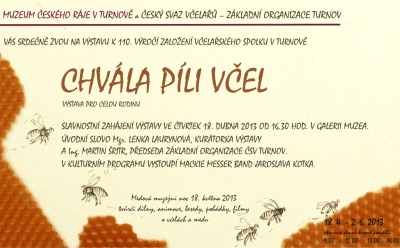 Výstava Chvála píli včel připomene výročí turnovského včelařského spolku