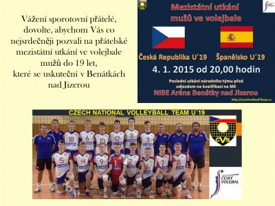V Benátkách nad Jizerou změří síly mladí volejbalisté Česka a Španělska