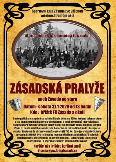 Pralyžaři opět míří na zásadské závody postaru