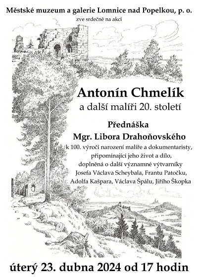 Libor Drahoňovský představí malíře Antonína Chmelíka