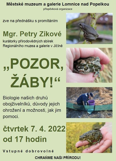 První přednáška sezony v lomnickém muzeu má přírodovědné téma