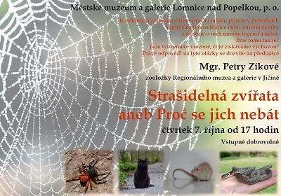 Proč se nebát strašidelných zvířat prozradí v Lomnici Petr Zíková