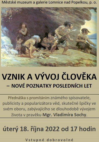 Vznik a vývoj člověka osvětlí Vladimír Socha