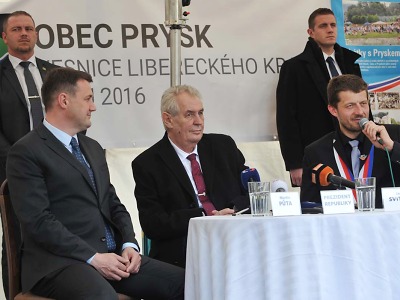 Prezident Miloš Zeman první den v Libereckém kraji navštívil Prysk