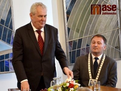Obrazem: Prezident Miloš Zeman navštívil Jablonec
