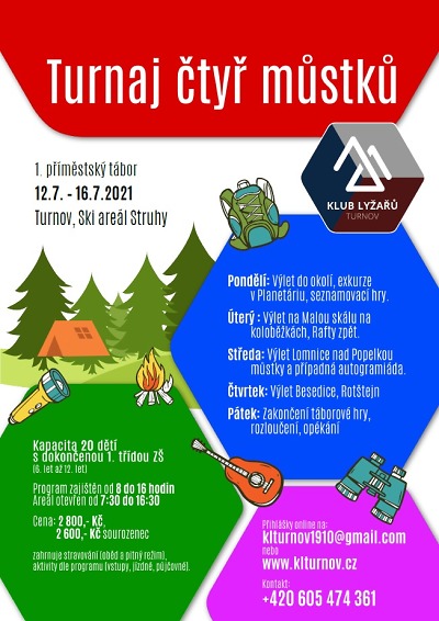 1. příměstský tábor pořádá Klub lyžařů Turnov