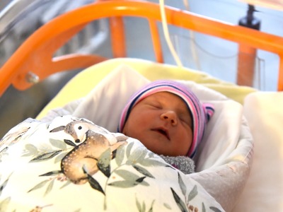 První novoroční dítě v kraji je Klaudie z České Lípy