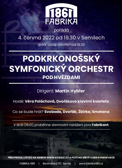 Podkrkonošský symfonický orchestr pod hvězdami ve FABRICE 1861