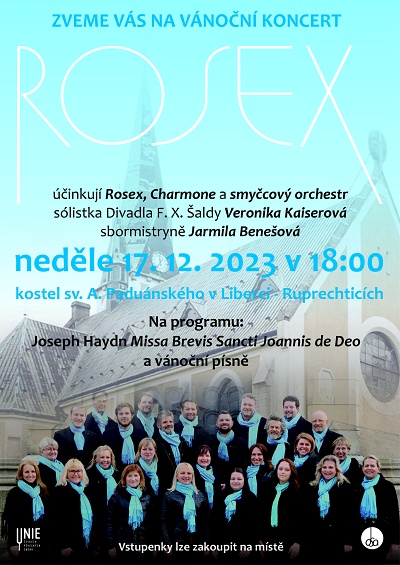 Vánoční koncert pěveckého sdružení Rosex opět v Ruprechticích