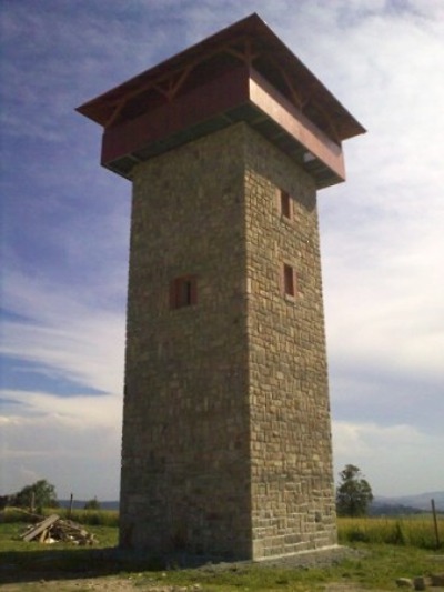 Rozhlednu U Borovice postavil v Roprachticích František Hubař