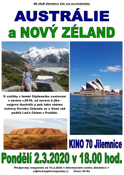 Austrálii a Nový Zéland procestujete s Láďou Chlumem