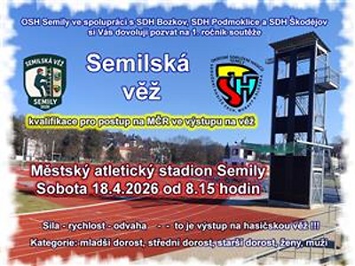 Kvalifikační republikový závod ve výstupu na věž uvidí v Semilech