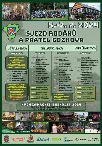 V Bozkově pořádají sjezd rodáků a přátel