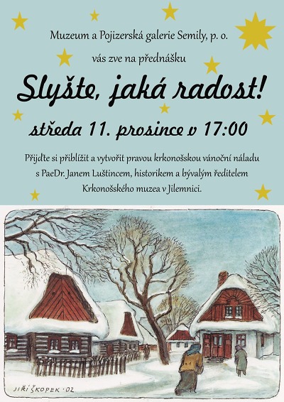 Jan Luštinec bude v semilském muzeu povídat o krkonošských Vánocích