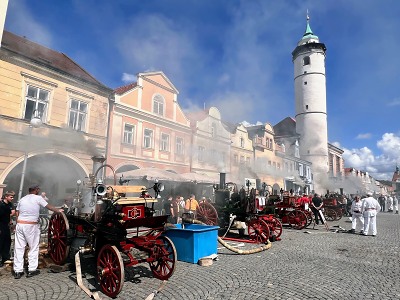 Uzdravená semilská stříkačka byla v akci v Domažlicích