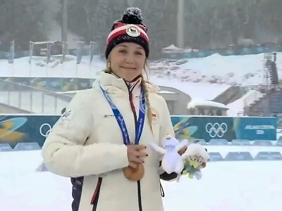 Olympijskou medaili získala i biatlonistka Tereza Voborníková