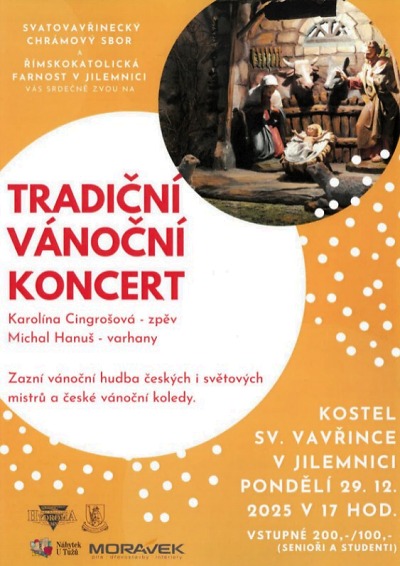 Tradiční vánoční koncert rozezní jilemnický kostel