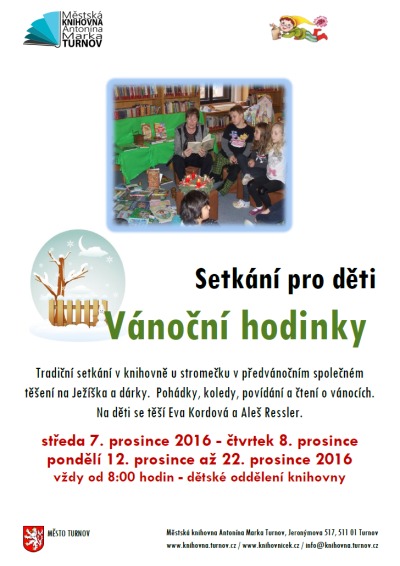 V turnovské knihovně opět probíhají oblíbené  Vánoční hodinky
