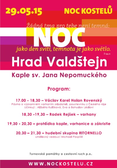 K Noci kostelů se připojí i na Valdštejně