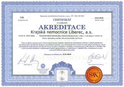 Krajská nemocnice Liberec získala akreditaci a hodnocení kvality