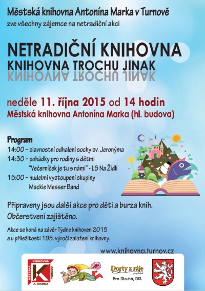 Pozvánka na netradiční akci v turnovské knihovně