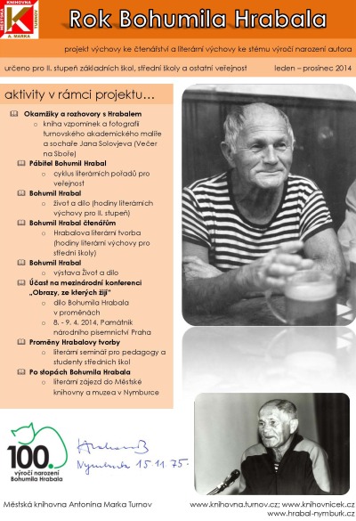 Turnovská knihovna připomene Hrabala, Petišku i Sekoru