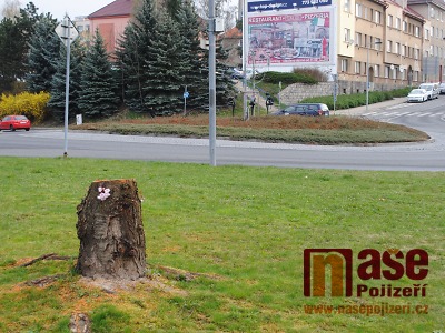 Kolem turnovské kruhové křižovatky probíhá revitalizace zeleně