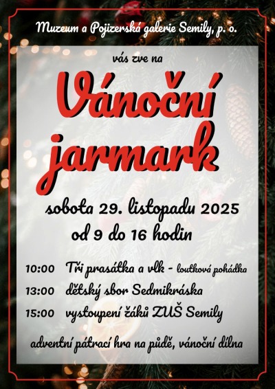 Jarmark navodí v semilském muzeu vánoční atmosféru