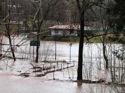 Rozvodnění řek v Bělé objektivem Věry Bucharové