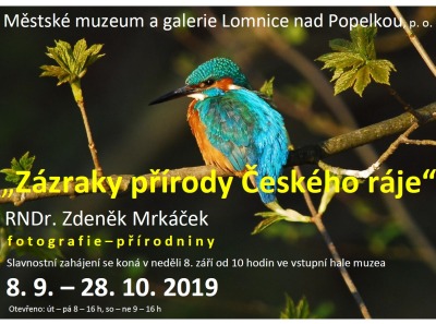 Výstavu Zázraky přírody Českého ráje otevřou v lomnickém muzeu