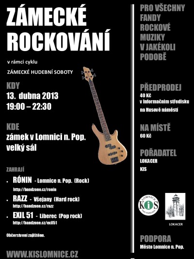 Zámecké rockování potěší lomnické hudební fandy