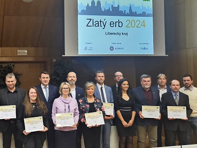 V soutěži Zlatý erb bodovaly Jablonné, Liberec, Líšný a Železný Brod