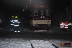 Vykolejení vlaku v Semilech na přejezdu v Nádražní ulici