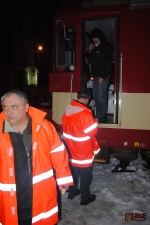Vykolejení vlaku v Semilech na přejezdu v Nádražní ulici