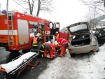 V Plavech havaroval osobní vůz Subaru Impreza