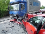 Nehoda dvou vozidel na výjezdu z Turnova