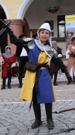 Krakonošovy letní podvečery v Jilemnici v roce 2012. Dětské šermířské vystoupení skupiny Aurea