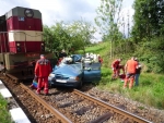 V Horní Sytové se střetl vlak s osobním autem