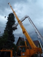 Vydatná bouřka se v sobotu 28. července 2012 přehnala Pojizeřím, zásah v Turnově na Hruštici