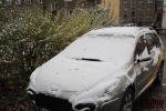 První sníh sezony v Semilech