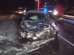 Nehoda dvou vozidel v Bradlecké Lhotě