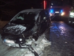 Nehoda dvou vozidel v Bradlecké Lhotě