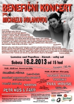 Plakát na benefiční koncert pro Michaelu Holanovou