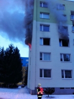 Požár v bytě na semilském sídlišti V Řekách