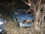 Nehoda řidiče v Renaultu Laguna u Turnova v nájezdu silnice R35 na R10