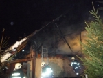 Požár rodinného domu v Kacanovech, leden 2010